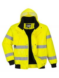 Warnschutzjacke mit Kapuze